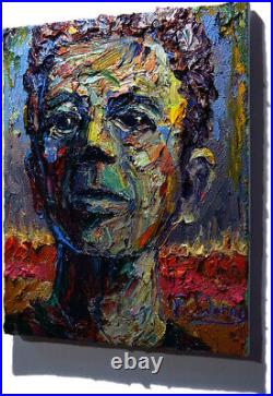 Portrait Oil? Painting? Outsider? Impressionist? Art? Signed Abstract Original Male A