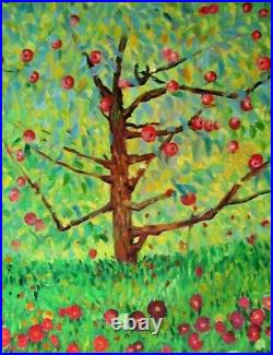 Quality Hand Painted Oil Painting, Gustav Klimt Apple Tree Repro, 36x48in