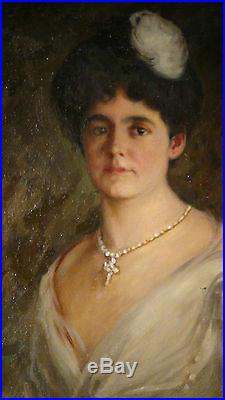 RUSSIAN ANTIQUE 19 c. PORTRAIT ALEXANDRA WIFE OF NICHOLAS II