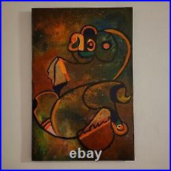 Rare Richard Sigmund Original Abstract Oil Painting on Canvas