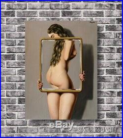 Rene Magritte Dangerous Liaisons Surrealist Oil Painting Art Canvas NOT a Print