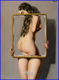 Rene Magritte Dangerous Liaisons Surrealist Oil Painting Art Canvas NOT a Print