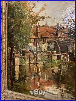 Robert William Arthur Rouse RBA (1882-1929) Oil On Canvas Painting River Scene