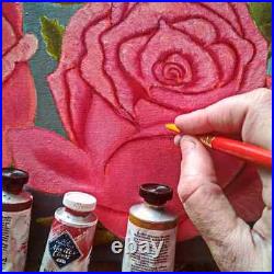 SALE ITEM ORIGINAL Oil Painting Roses Artwork 20 x 24 inches Canvas