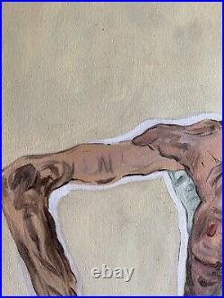 SIGNED EGON SCHIELE Oil Painting Oil On Canvas, Large Size 19 X 27