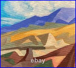 Santa Fe Southwest Cubist Landscape Art Oil Painting Modern Desert landscape