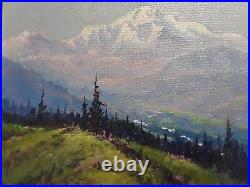 Scott McDaniels painting Peak Of Summer, at Mt. McKinley 2-2-1998