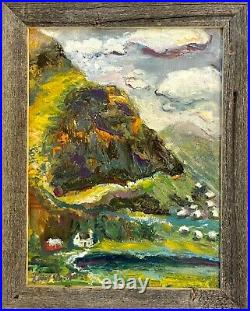 Scottish Home, 21x25x2, Oil Painting, Wood Frame