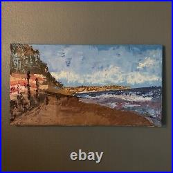 Seascape Beach Oil Painting Original, Abstract Wall Art, Canvas Oil Painting