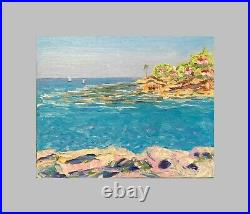 Seascape Oil Painting on canvas Seascape on canvas plein-air palette knife art