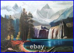 Sierra Nevada Landscape Albert Bierstadt Repro Original Oil Painting Canvas