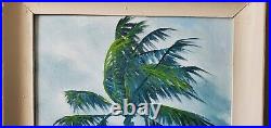 Signed Florida Highwaymen Oil Painting Rodney Demps(1953-2020) Rio Mar