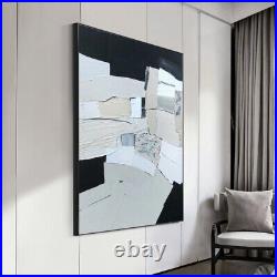 Simple Gray Design Abstract Oil Painting Wall Art Home Decoration Picture