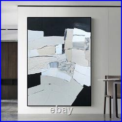 Simple Gray Design Abstract Oil Painting Wall Art Home Decoration Picture