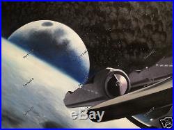 Star Trek Oil Painting Enterprise Space Ship Hand-Painted Art Canvas NOT Print