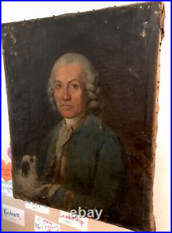 Stunning Antique 18th Century Portrait Painting Of a French Officer
