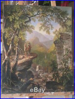 Summer Landscape Scenery mountain hills Hand Painted Oil Painting on Canvas