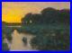 Sunset-Wetlands-Realism-Landscape-OIL-PAINTING-ART-IMPRESSIONIST-Original-Grass-01-iz