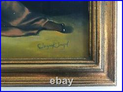 Susan Smith Art Deco Flapper Girl Oil On Canvas Painting withGilt Frame Nice