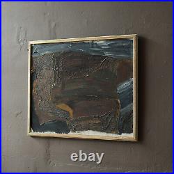 Swedish Abstract Oil On Canvas by Björn Blomberg, 1960's Vintage Painting