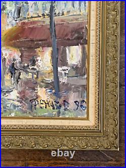 T. Trencev 1996 Paris Champs-Élysées, Arc de Triomphe Oil on Canvas Painting R69