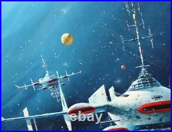 TONY FACHET-PA Superrealist-Original Signed Oil-Spaceship Sci-Fi/Retrofuturism