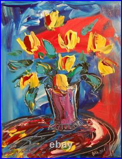 TULIPS Abstract Modern CANVAS Original Oil Painting 6R68