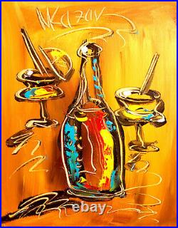 Tequilla SIGNED Original Oil Painting on canvas IMPRESSIONIST GUU80E