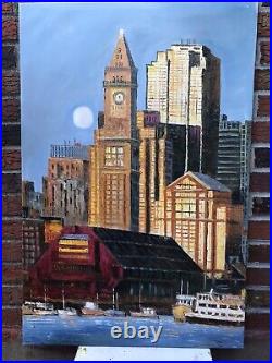 The Building Oil Painting 23 x 35 On Stretched Canvas #93