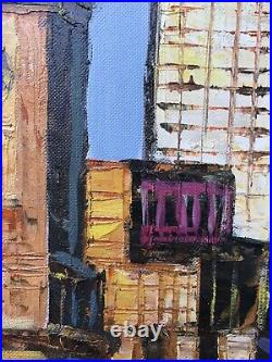 The Building Oil Painting 23 x 35 On Stretched Canvas #93