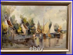 The Cove, Original Oil On Canvas, Ronald, Signed, Framed