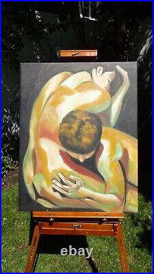 The Lovers Oil Painting on Canvas 19 x24 with frame