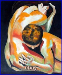 The Lovers Oil Painting on Canvas 19 x24 with frame