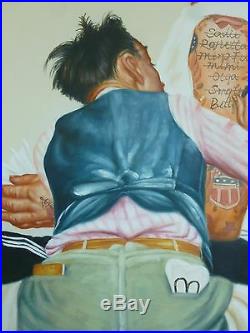 The Tattoo Artist Oil Painting On Canvas After Norman Rockwell
