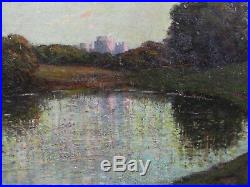 Unknown 19th C. Impressionist Painting, Newcomb Macklin Frame, Oil On Canvas