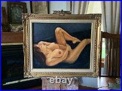 VANWINKLE ORIGINAL NUDE woman oil painting SOFA SOPHIA 16x20 canvas