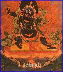 Vajrapani Old Oil Varnished Original Hand-painted Tibetan Thangka Painting