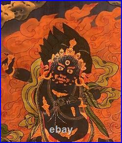 Vajrapani Old Oil Varnished Original Hand-painted Tibetan Thangka Painting