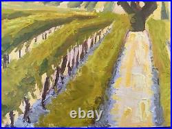 Vineyard painting original oil on canvas 12x16