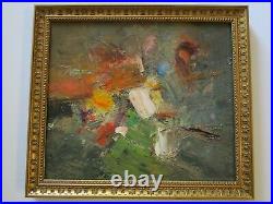 Vintage 1960's Abstract Painting Chunky Expressionism Mystery Artist French Mod