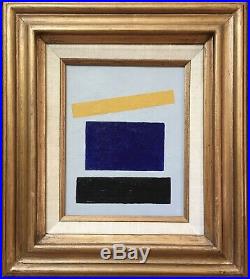 Vintage Abstract Geometric Oil Painting