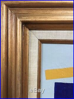 Vintage Abstract Geometric Oil Painting