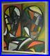 Vintage-Abstract-Oil-Painting-Cubism-Double-Portrait-Lovers-Mid-Century-COLOR-01-to