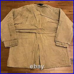 Vintage CC Filson Double Logger Coat Jacket Oil Canvas Tin Cloth 40 USA C. C. Wax