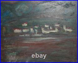 Vintage Expressionist Oil Painting Landscape Signed