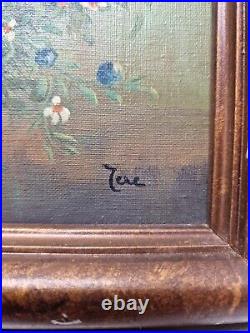 Vintage High End Oil Painting Floral Still Life Framed, Sighned Tere, 8x10