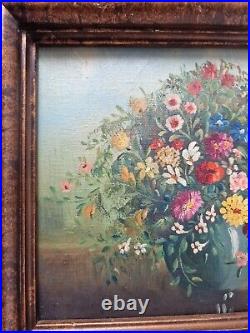 Vintage High End Oil Painting Floral Still Life Framed, Sighned Tere, 8x10