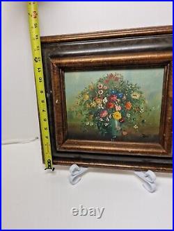 Vintage High End Oil Painting Floral Still Life Framed, Sighned Tere, 8x10