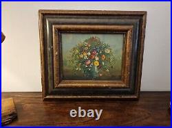 Vintage High End Oil Painting Floral Still Life Framed, Sighned Tere, 8x10