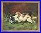 Vintage-Hunting-Scene-Oil-Painting-Of-Dogs-Signed-01-ljyp